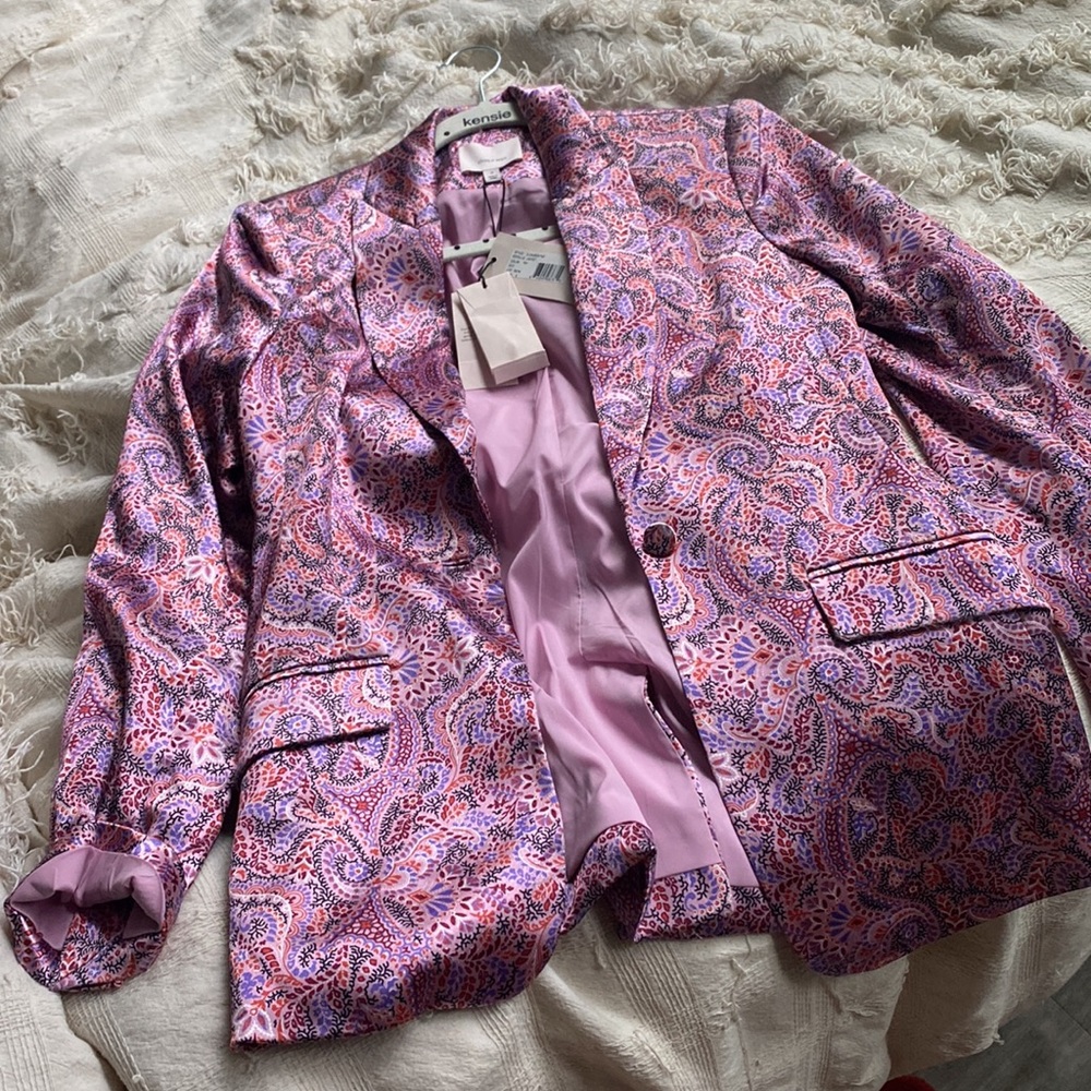 NWT Cinq a Cept Silk Designer Blazer - Picture 13 of 13